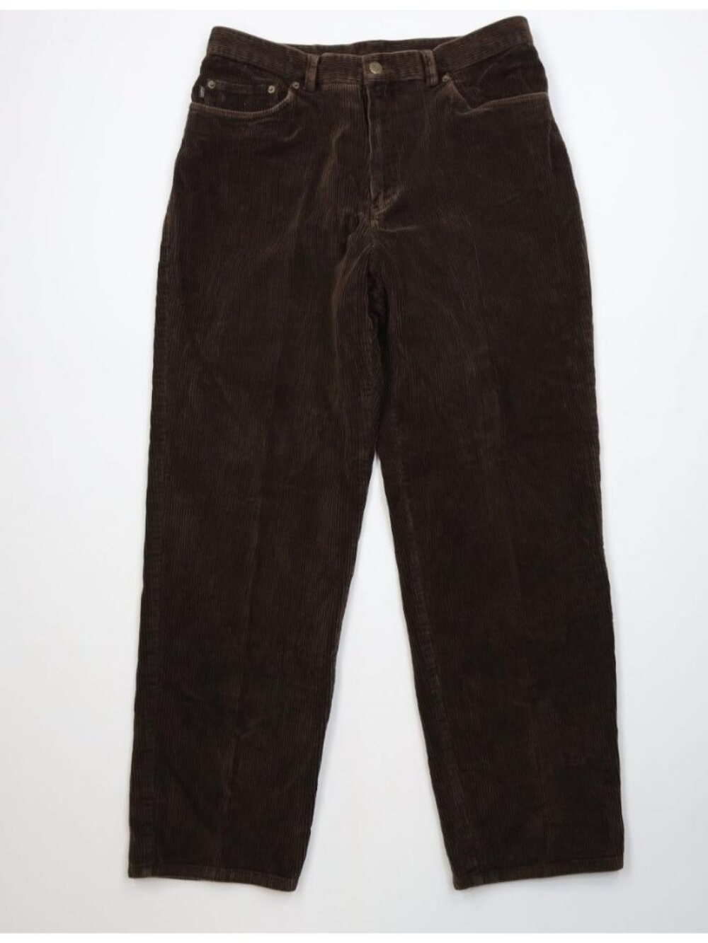 Vintage 90s Ralph Lauren Womens 14 Faded Relaxed Fit Corduroy Chino Pants Brown
